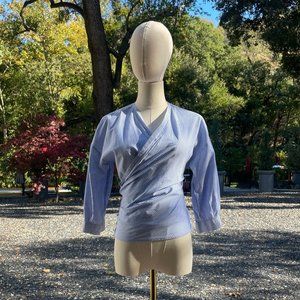 H&M Quarter Length Sleeve Wrap Top (Size: 6)